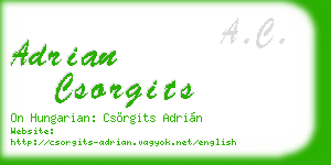 adrian csorgits business card