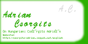 adrian csorgits business card